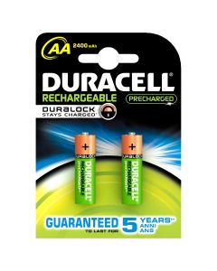 PAQUETE 2 PILAS DURACELL AA LR06RECARGABLE