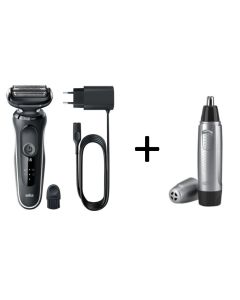 AFEITADORA BRAUN SHAVER 51W1000S + NARICERO EN10 REGALO