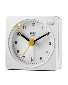 RELOJ DESPERTADOR BRAUN ANALOGICO BC02XW BLANCO