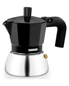 CAFETERA MONIX INDUCTION INOX NEGRA 3T (M863003)